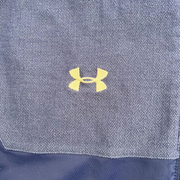 Under Armour Navy Midshipmen Jacket Men’s Large Full Zip Spell Out Flaws Read - Picture 5 of 10